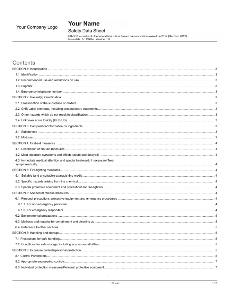 The 16 Sections of an SDS: Breaking Down the Essentials